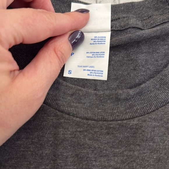 Port & Company Canadian Fast Food Bear Chase Graphic Long Sleeve Tee Gray S - Picture 3 of 5